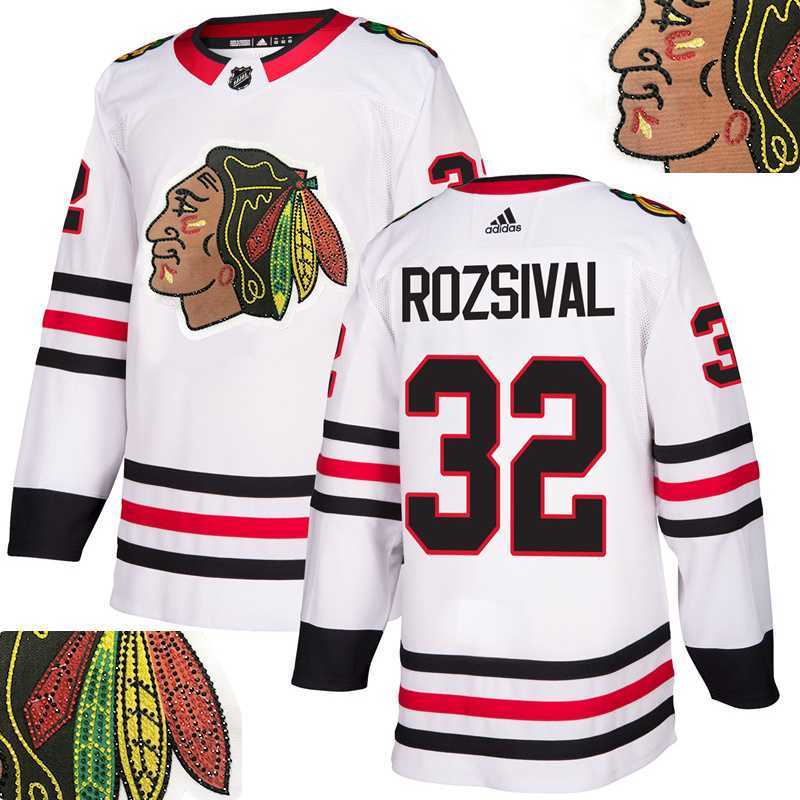Blackhawks #32 Rozsival White With Special Glittery Logo Adidas Jersey,We sell and wholesale Blackhawks #32 Rozsival White With Special Glittery Logo Adidas Jersey on line form chian!